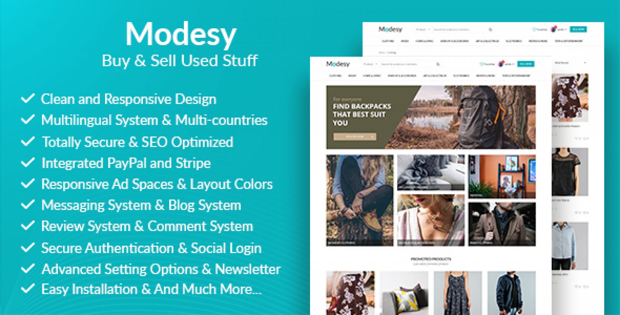 Modesy marketplace. Nulled script. Classified. Лис объявления интернет магазина. Products nulled